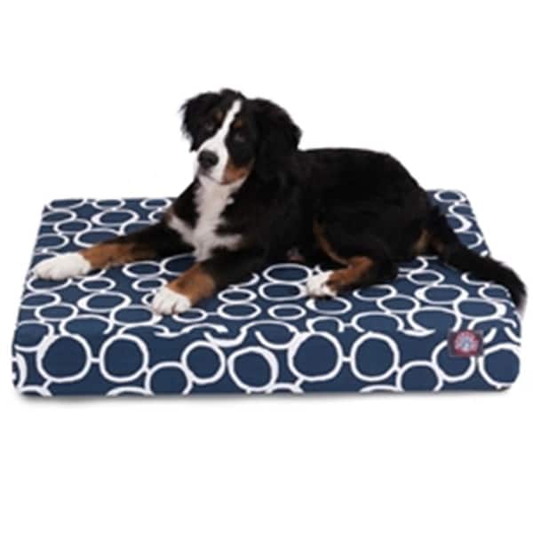Majestic Pet Navy Blue Fusion Medium Orthopedic Memory Foam Rectangle Dog Bed - 78899551475