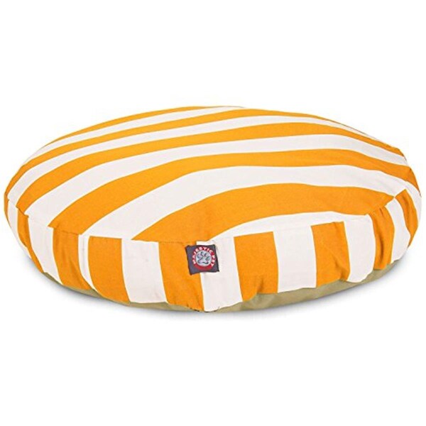 River Soap Co MajesticPet  42 in. Vertical Stripe Round Pet Bed, Yellow - Large - 788995510499