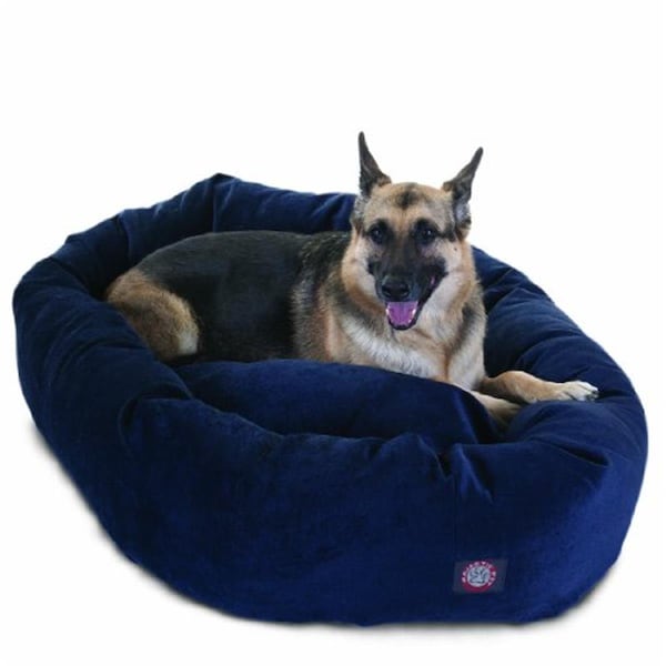 River Soap Co MajesticPet  52 in. Villa Donut Pet Bed, Navy - 788995528593