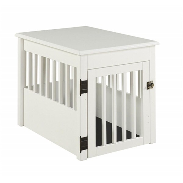 Beloved Furniture  Ruffluv Pet Crate End Table - White - BE2838434