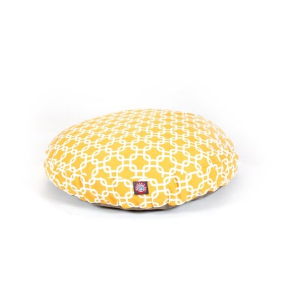 River Soap Co MajesticPet  36 in. Links Round Pet Bed, Yellow - Medium - 788995508281