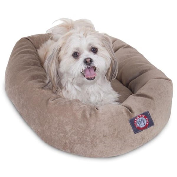 River Soap Co MajesticPet  25 in. Villa Donut Pet Bed, Pearl - 788995522577