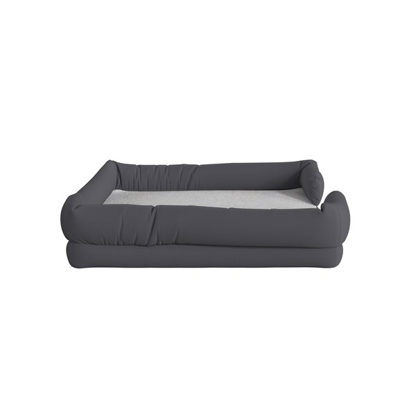 Flash Furniture Gray 44x34 Orthopedic Memory Foam Bolster Dog Bed - AJ-ORTHO-00190-GY-GG