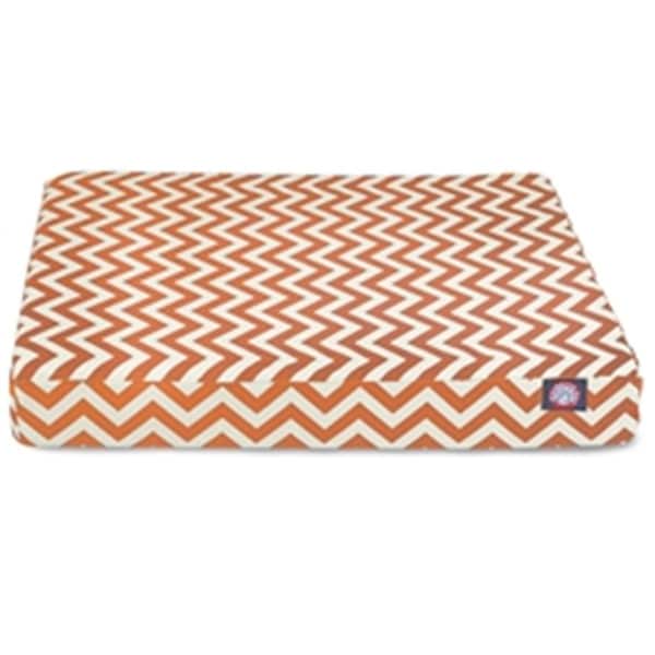Majestic Pet Burnt Orange Chevron Small Orthopedic Memory Foam Rectangle Dog Bed - 78899551223