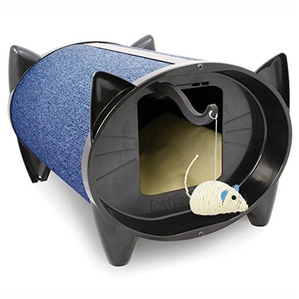 Petpath Indoor Cat House Cat Scratcher, Blueberry - PE2809642