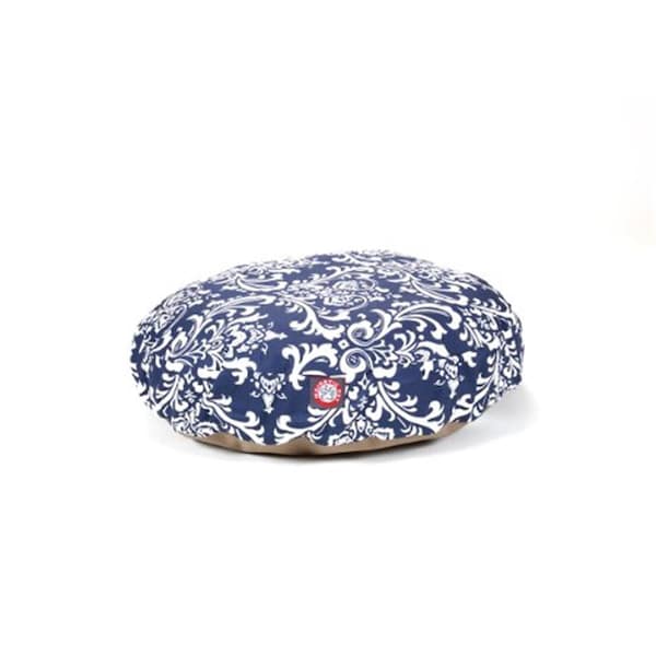River Soap Co MajesticPet  30 in. French Quarter Round Pet Bed, Navy Blue - Small - MA331158