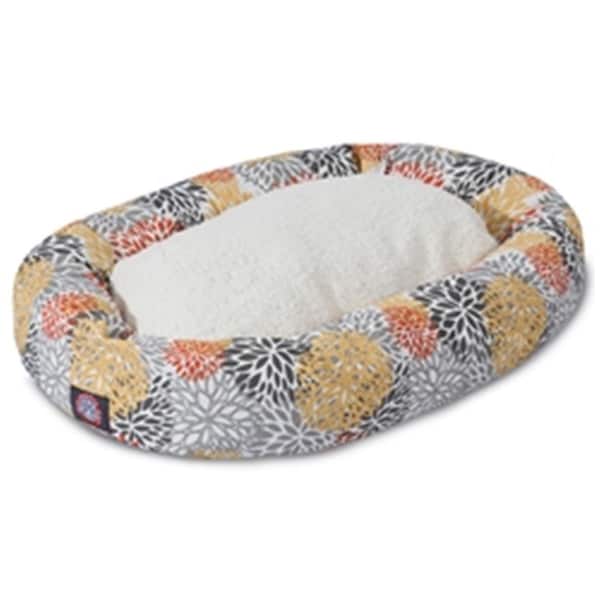 Majestic Pet 32 in. Citrus Blooms Sherpa Bagel Bed - 78899554308