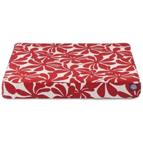 Majestic Pet Red Plantation Large Orthopedic Memory Foam Rectangle Dog Bed - 78899551612
