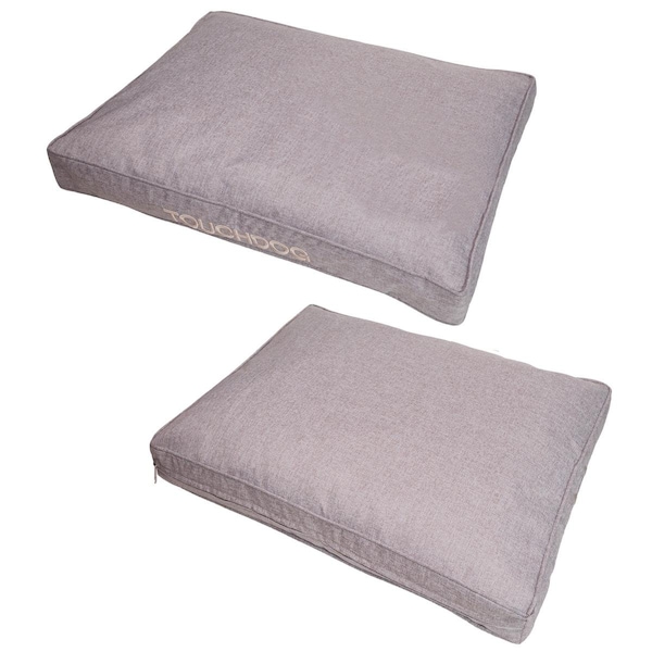 Big Bird Products Hushky Water-Resistant Premium Rectangular Raised Dog Mat - Grey - Small - BI3706841