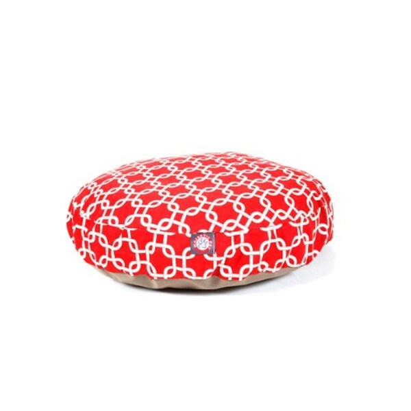 River Soap Co MajesticPet  30 in. Links Round Pet Bed, Red - Small - 788995506294