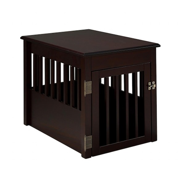 Beloved Furniture  Ruffluv Pet Crate End Table - Cappuccino - BE2837439