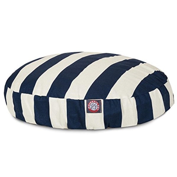 River Soap Co MajesticPet  42 in. Vertical Stripe Round Pet Bed, Navy Blue - Large - MA331205