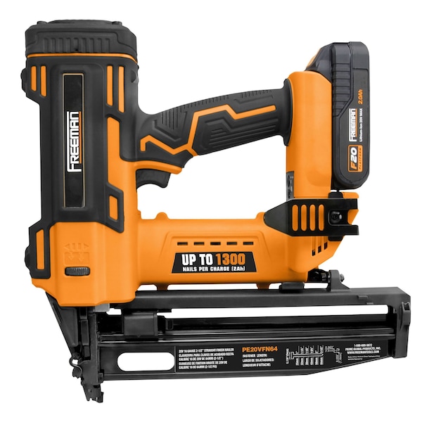 Freeman 20V Cordless 16G 2-1/2in Straight Finish Nailer - PE20VFN64