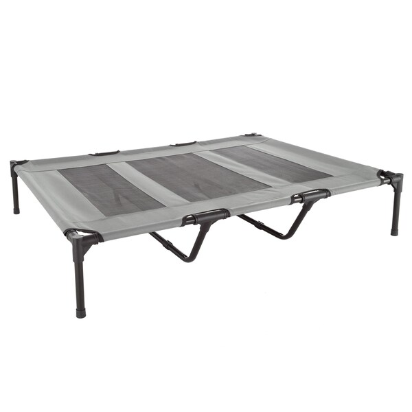Pet Adobe Elevated Portable Pet Bed Cot-Style 48”x35.5”x9” for Dogs and Small Pets | Indoor/Outdoor (Gray) - 532169MPL