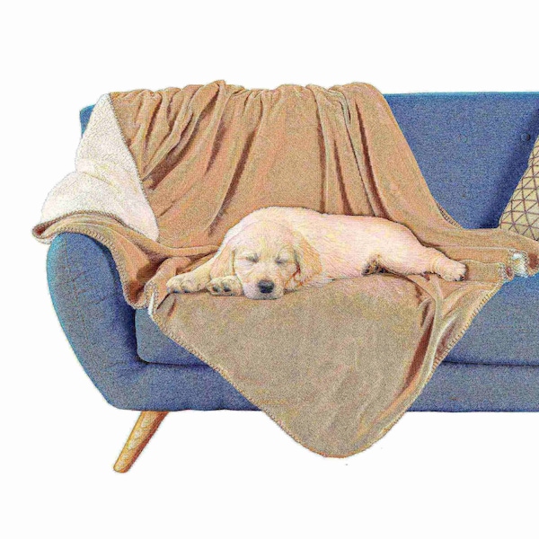 Pet Adobe Pet Adobe Waterproof Pet Blanket - Washable Couch, Bed and Furniture Protector- 50 x 60 (Tan) - 310953OVX