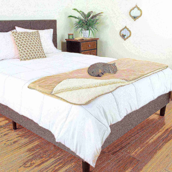 Pet Adobe Pet Adobe Waterproof Pet Blanket - Washable Couch, Bed and Furniture Protector- 50 x 60 (Tan) - 310953OVX