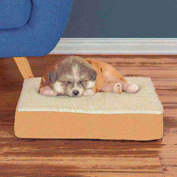 Pet Adobe Orthopedic Sherpa Top Pet Bed with Memory Foam and Removable Cover 20x15x4 Tan by Pet Adobe - 907354ZQF