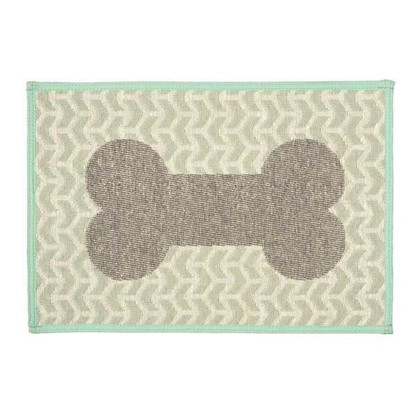 Loving Pets Bella Fashion Mats, Aqua - Geometric Bone - 842982075672