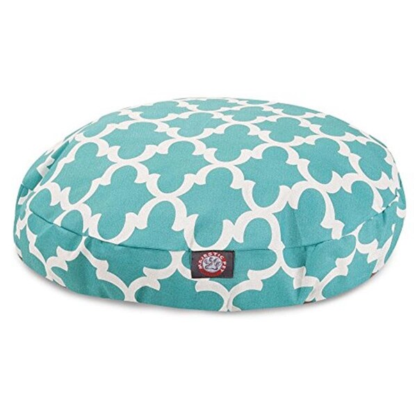 River Soap Co MajesticPet  36 in. Trellis Round Pet Bed, Teal - Medium - 788995508823