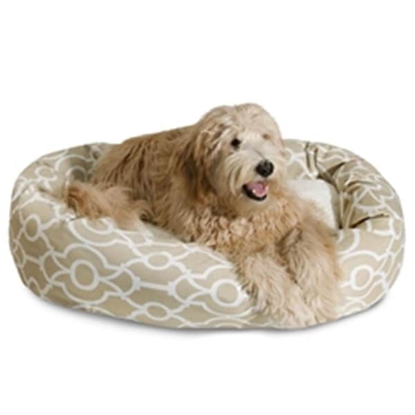 Majestic Pet 40 in. Athens Sand Sherpa Bagel Bed - 78899554504