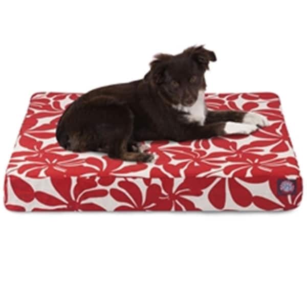 Majestic Pet Red Plantation Small Orthopedic Memory Foam Rectangle Dog Bed - 78899551212