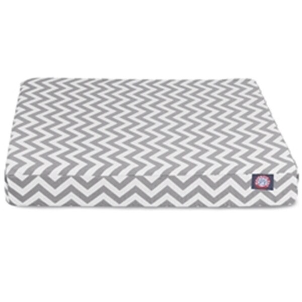Majestic Pet Gray Chevron Large Orthopedic Memory Foam Rectangle Dog Bed - 78899551628