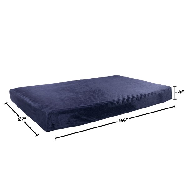 Pet Adobe Orthopedic Pet Bed - Egg Crate and Memory Foam with Washable Cover 46x27x4 by Pet Adobe - Navy - 697330AEA