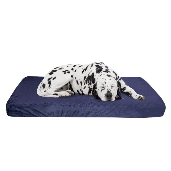 Pet Adobe Orthopedic Pet Bed - Egg Crate and Memory Foam with Washable Cover 46x27x4 by Pet Adobe - Navy - 697330AEA