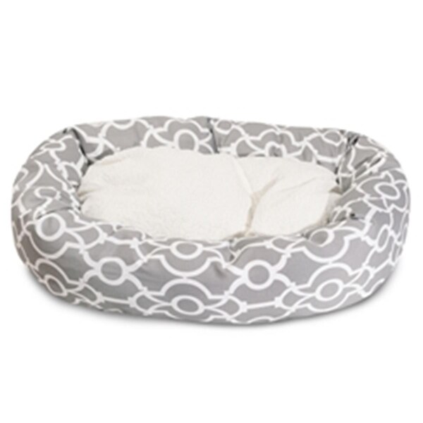 Majestic Pet 24 in. Athens Gray Sherpa Bagel Bed - 78899554100