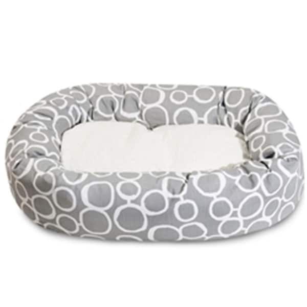 Majestic Pet 52 in. Fusion Gray Sherpa Bagel Bed - 78899554665