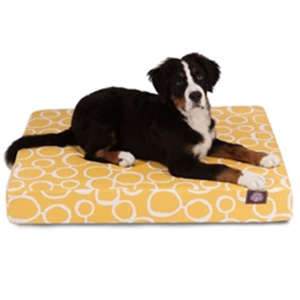 Majestic Pet Yellow Fusion Medium Orthopedic Memory Foam Rectangle Dog Bed - 78899551474