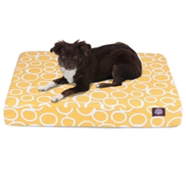Majestic Pet Yellow Fusion Small Orthopedic Memory Foam Rectangle Dog Bed - 78899551274