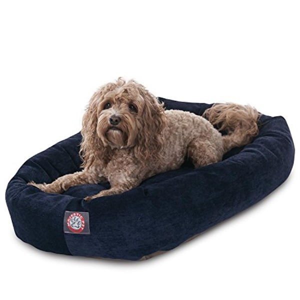River Soap Co MajesticPet  32 in. Villa Donut Pet Bed, Navy - 788995524595