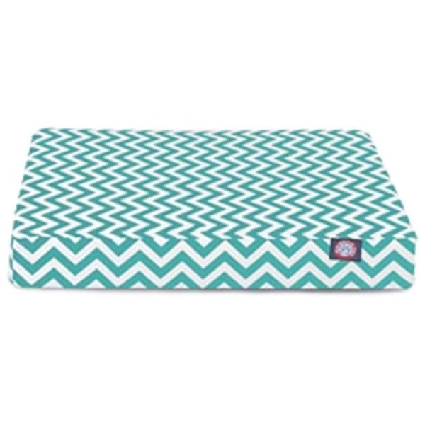 Majestic Pet Teal Chevron Medium Orthopedic Memory Foam Rectangle Dog Bed - 78899551430