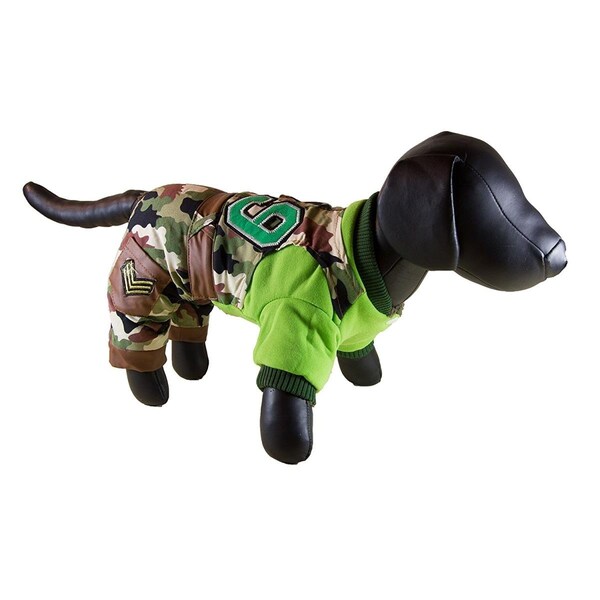 Petcessory Green Camouflage Warm 4-Leg Dog Parka Jacket - Extra Large - DW05AXL