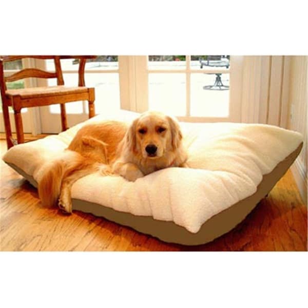 Majestic Pet 36x48 Large Rectangle Pet Bed- Khaki - 788995652458