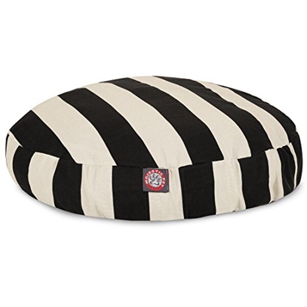 River Soap Co MajesticPet  36 in. Vertical Stripe Round Pet Bed, Black - Medium - 788995508199