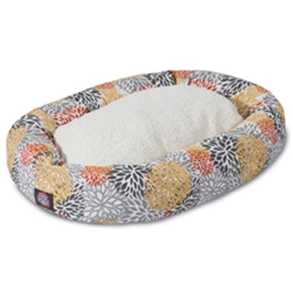Majestic Pet 52 in. Citrus Blooms Sherpa Bagel Bed - 78899554708