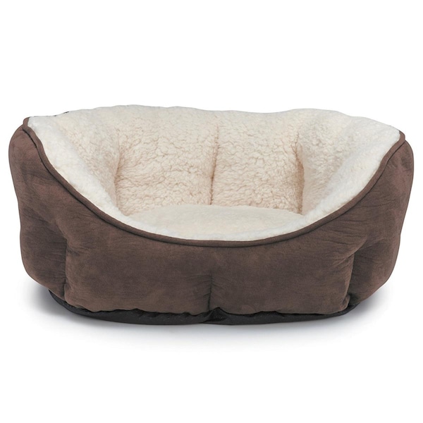 Slumber Pet ThermaPet Bolster Bed 18-Inch Brown - - ZW9709 18 25