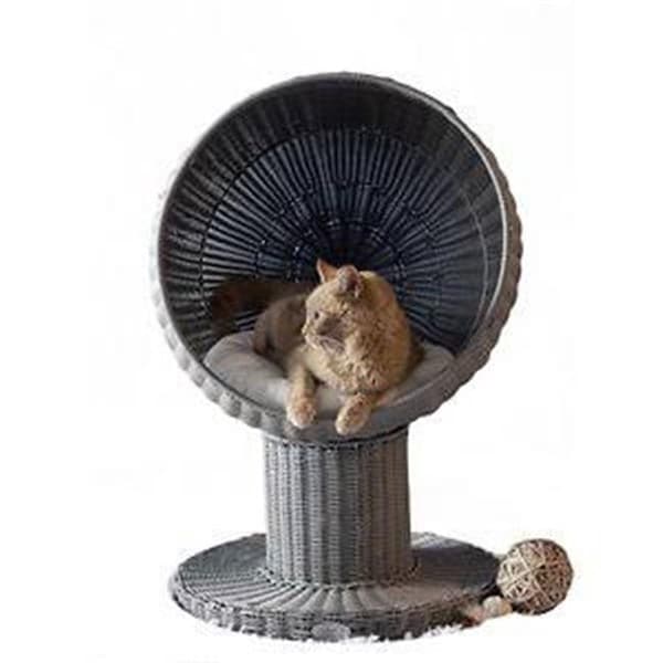 The Refined Feline The Refined Feline KBB-PY-SK Kitty Ball Cat Bed; Smoke - KBB-PY-SK
