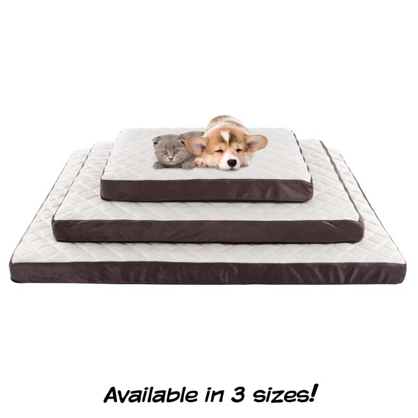 Pet Adobe Pet Bed Bamboo Charcoal Infused Odor Resistant Egg Crate Foam Orthopedic Cushion 44 x 35 x 2.75 - 932890INM