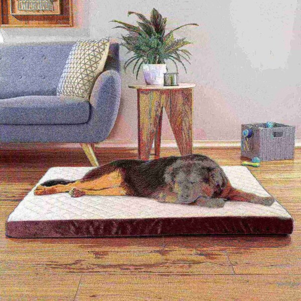 Pet Adobe Pet Bed Bamboo Charcoal Infused Odor Resistant Egg Crate Foam Orthopedic Cushion 44 x 35 x 2.75 - 932890INM