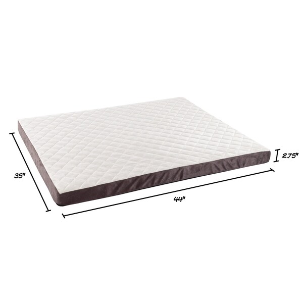 Pet Adobe Pet Bed Bamboo Charcoal Infused Odor Resistant Egg Crate Foam Orthopedic Cushion 44 x 35 x 2.75 - 932890INM