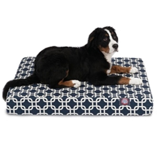 Majestic Pet Navy Blue Links Medium Orthopedic Memory Foam Rectangle Dog Bed - 78899551434
