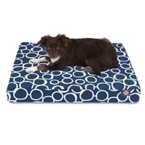 Majestic Pet Navy Blue Fusion Small Orthopedic Memory Foam Rectangle Dog Bed - 78899551275