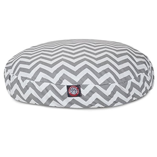 River Soap Co MajesticPet  42 in. Zig Zag Round Pet Bed, Grey - Large - 788995510277