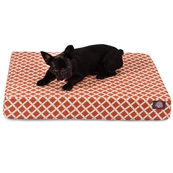 Majestic Pet Burnt Orange Bamboo Medium Orthopedic Memory Foam Rectangle Dog Bed - 78899551401