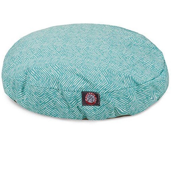 River Soap Co MajesticPet  30 in. Navajo Round Pet Bed, Teal - Small - 788995506843