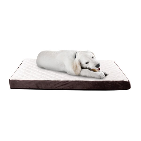 Pet Adobe Pet Bed Bamboo Charcoal Infused Odor Resistant Egg Crate Foam Orthopedic Cushion 36 x 27 x 2.75 - 987302WZD