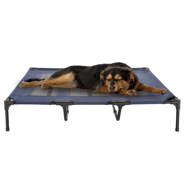 Pet Adobe Elevated Portable Pet Bed Cot-Style with Non-Slip for Dogs and Small Pets, Indoor/Outdoor Blue - 510486PAG